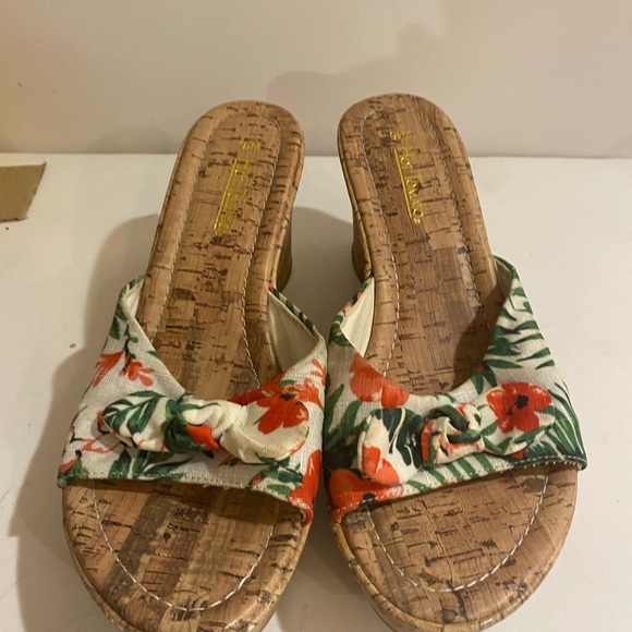 Hot Tomato Cork Wedge Sandals size 9 /12 M (KC) - Picture 6 of 16